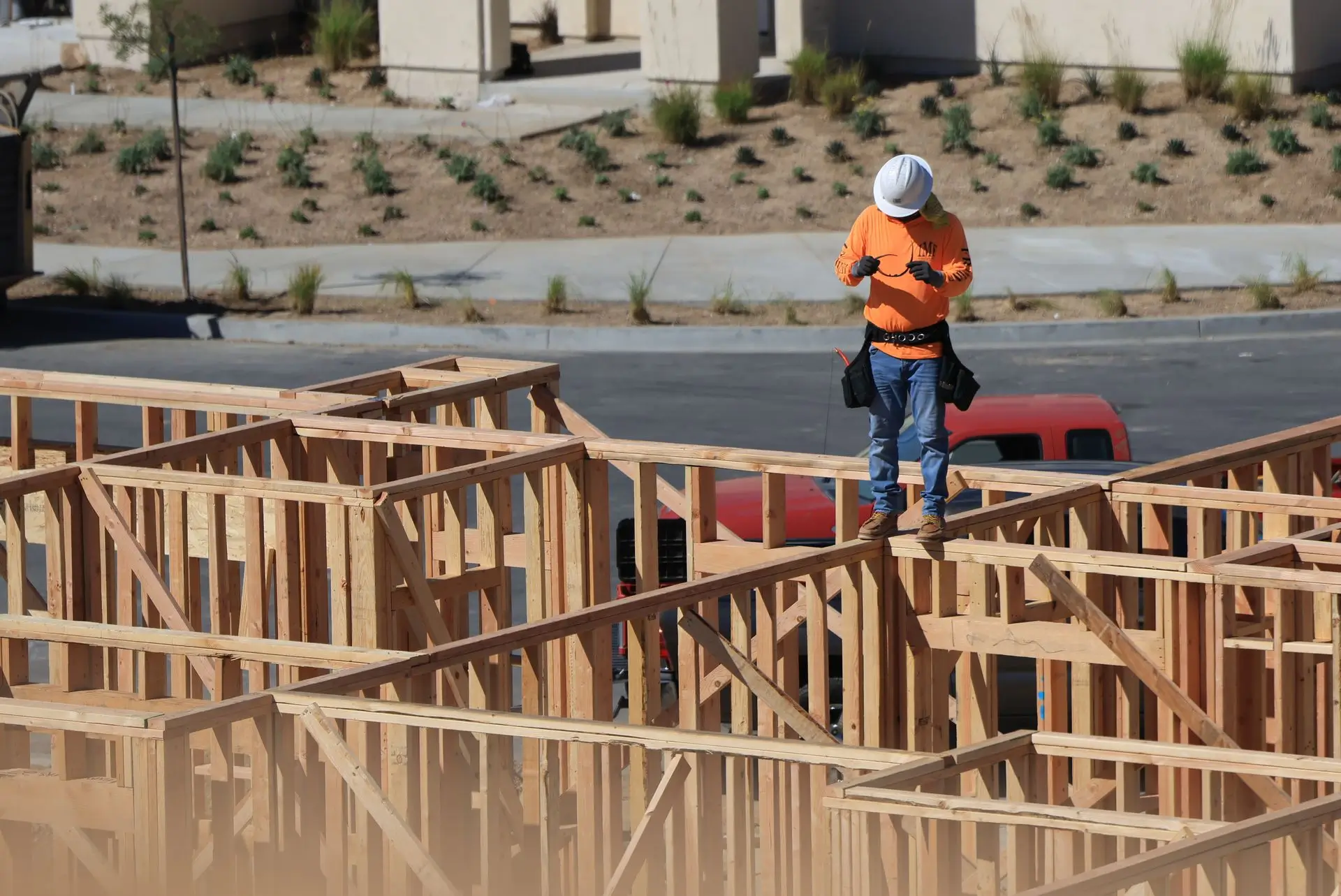 Owner Mark Henson Working on a Home Construction Project